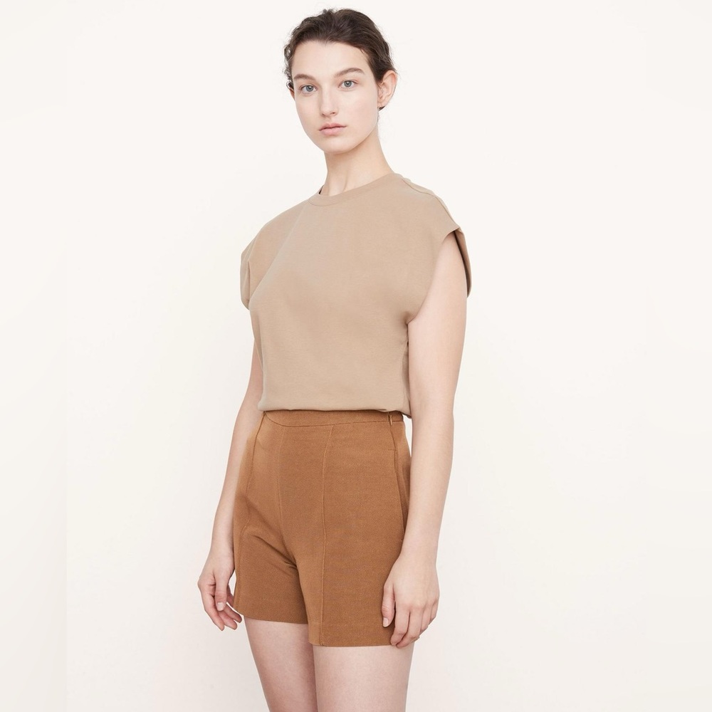 Vince‎ High Waist Tailored Shorts Size 10 In Amber Wave Women’s - Picture 2 of 13